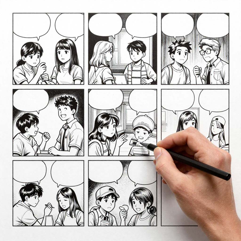 Student comic book portfolio showcase